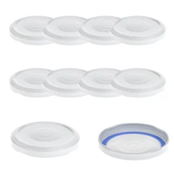 Blueseal Deckel|Twist-Off-Deckel|TO  70 weiß past. mit Button BLUESEAL, 10 Stück