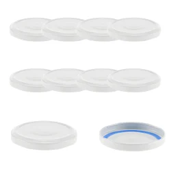 Blueseal Deckel|Twist-Off-Deckel|TO  66 weiß past. mit Button BLUESEAL, 10 Stück