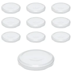 Twist-Off-Deckel|Twist-Off-Deckel|TO  66 weiß ster. mit Button, 10 Stück