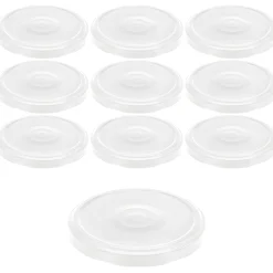 Twist-Off-Deckel|TO  82 weiß ster. mit Button, 10 Stück
