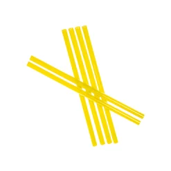 Picknick-Zubehör|Grillparty|Trinkhalm wiederverwendbar 19 cm, Ø 7,7 mm, 6er Pack, gelb