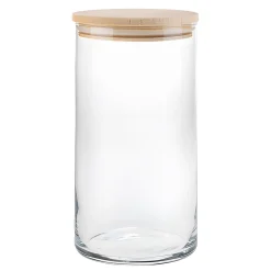 Aufbewahren|Mehl, Nudeln Und Reis|Vorratsglas 'Inga' 1210 ml mit Holzdeckel