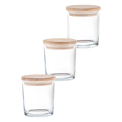 Gewürze Und Kräuter|Giveaways|Vorratsglas 'Würzi' 200 ml mit Holzdeckel, 3er Pack