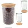 Aufbewahren|Weck-Sets|WECK-Sturzglas 850 ml mit Pilzkorken, 3er Set