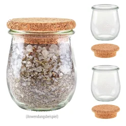 Aufbewahren|Windlichter Und Kerzengläser|WECK-Tulpenglas  220 ml mit Pilzkorken, 3er Set