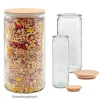 Aufbewahren|Weck-Sets|WECK-Zylinderglas mit Holzdeckel, 3 Größen