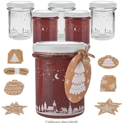 Winter|Weihnachtsbäckerei|Weihnachtsglas 'Winterlandschaft', 6er Set