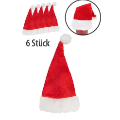 Deko|Besonderes Und Witziges|Weihnachtsmütze 7,5 x 13 cm, 6 Stück