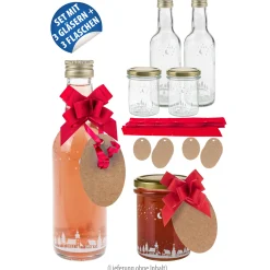 Winter|Weihnachtliche Gläser & Flaschen|Weihnachtsset 'Winterlandschaft', 34-teilig