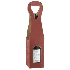 Verpackungen|Weinflaschen-Verpackungen|Weinflaschenkarton 1er mit Fenster bordeaux