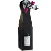 Halloween|Weinflaschen-Verpackungen|Weinflaschenkarton 1er mit Fenster schwarz