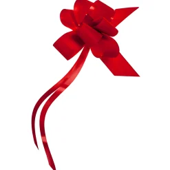 Liebe|Deko|Ziehschleife Paperlook ca. 80 mm, rot, 10 Stück