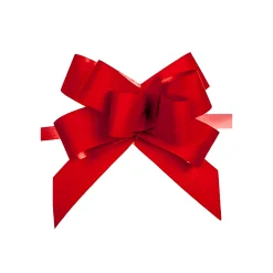 Liebe|Deko|Ziehschleife Paperlook ca. 80 mm, rot, 10 Stück